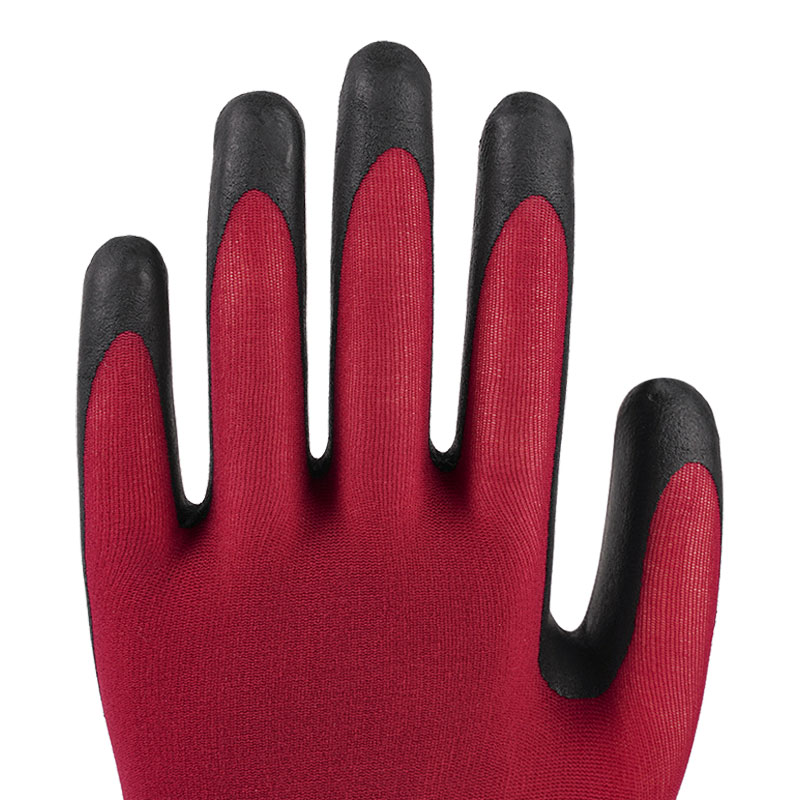 21 Gauge Ultra Fine Foaming Wine Red Nylon Latex Handsker