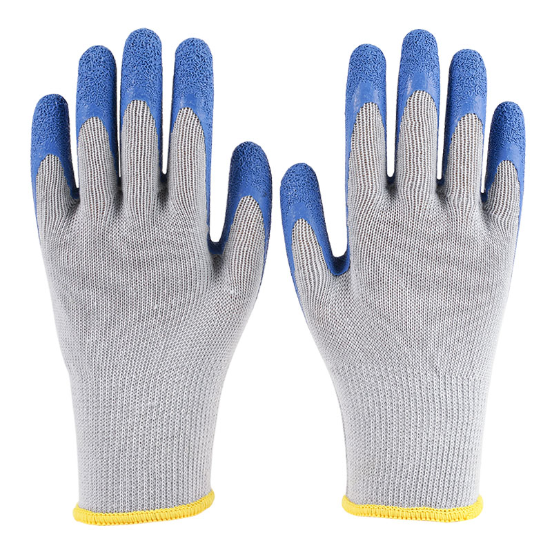 10 Guage Polyester Latex Rynkede Handsker