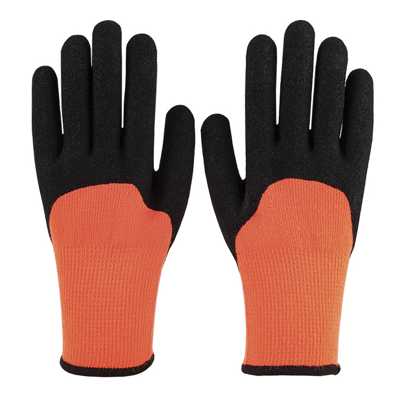 10 Gauge Terry Nitrile 3/4 dyppet mat orange røde handsker